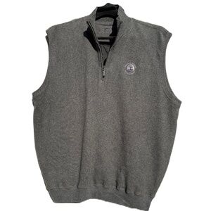 Carnoustie Pebble Beach quarter zip vest gray Large
